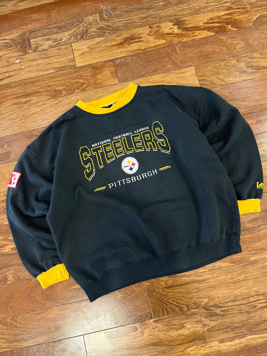 90s Pittsburgh Steelers Lee Embroidered Crewneck (XL)