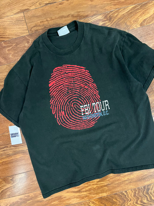 90s FBI Tour Washington D.C Black Tee (XL)