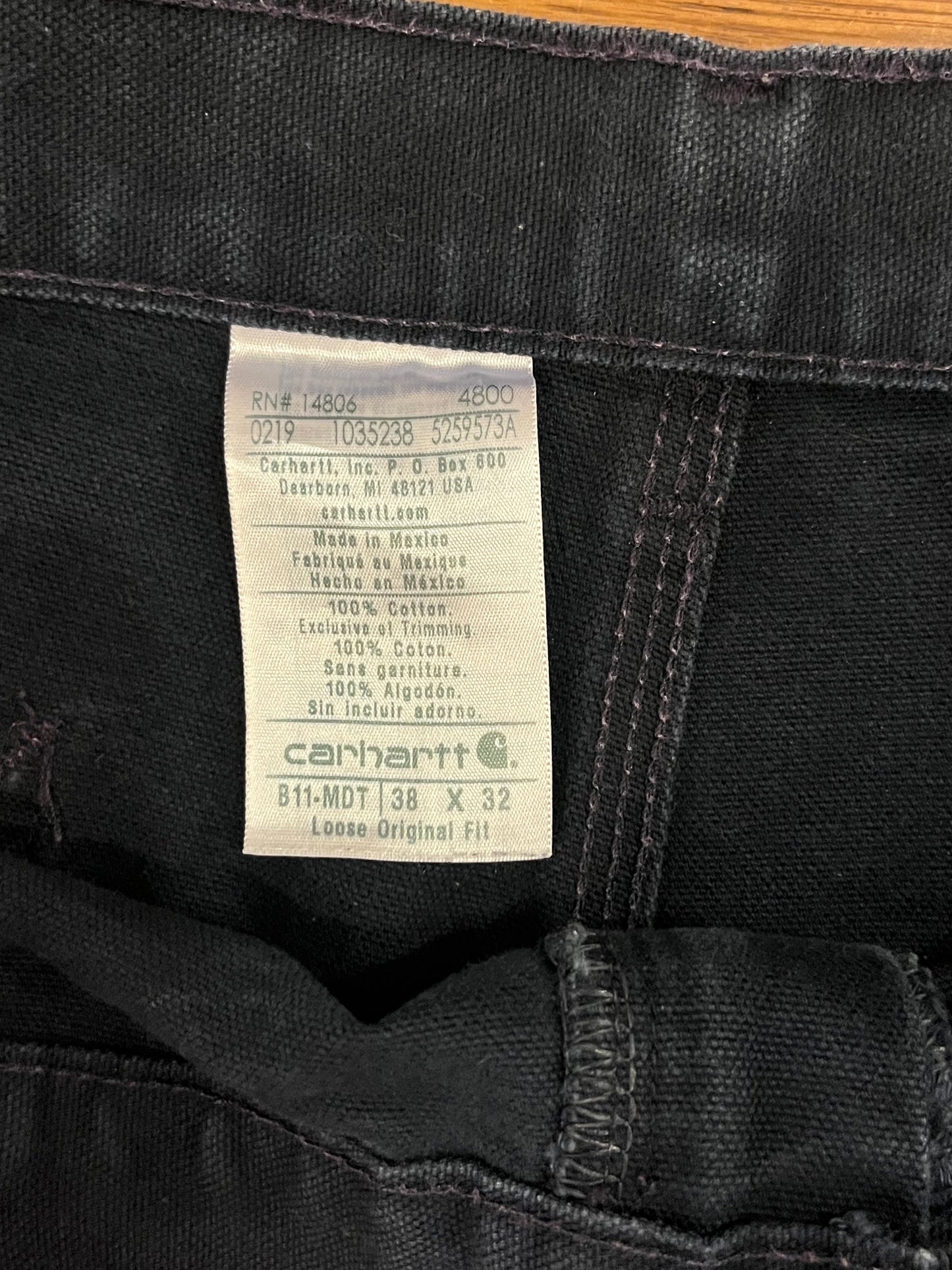 2019 Carhartt Navy Carpenter Workwear Pants (38x32)