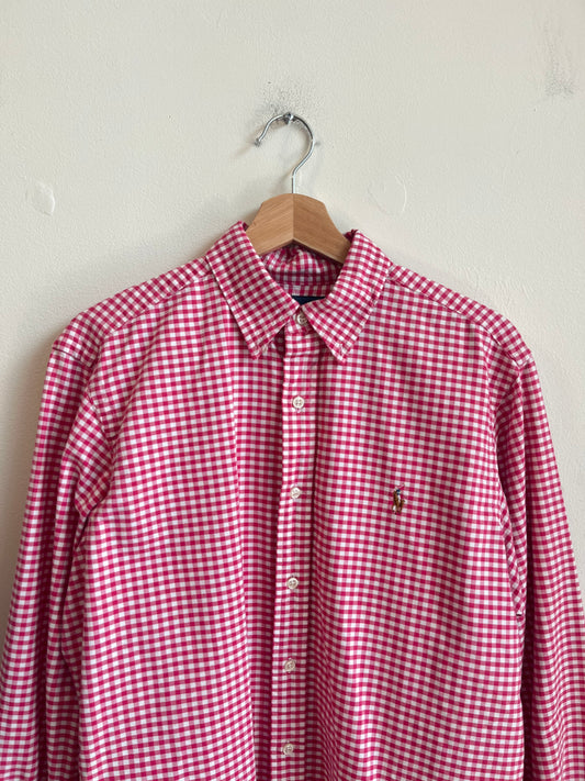 00s Polo Ralph Lauren Pink Button Up Polo Shirt (M)