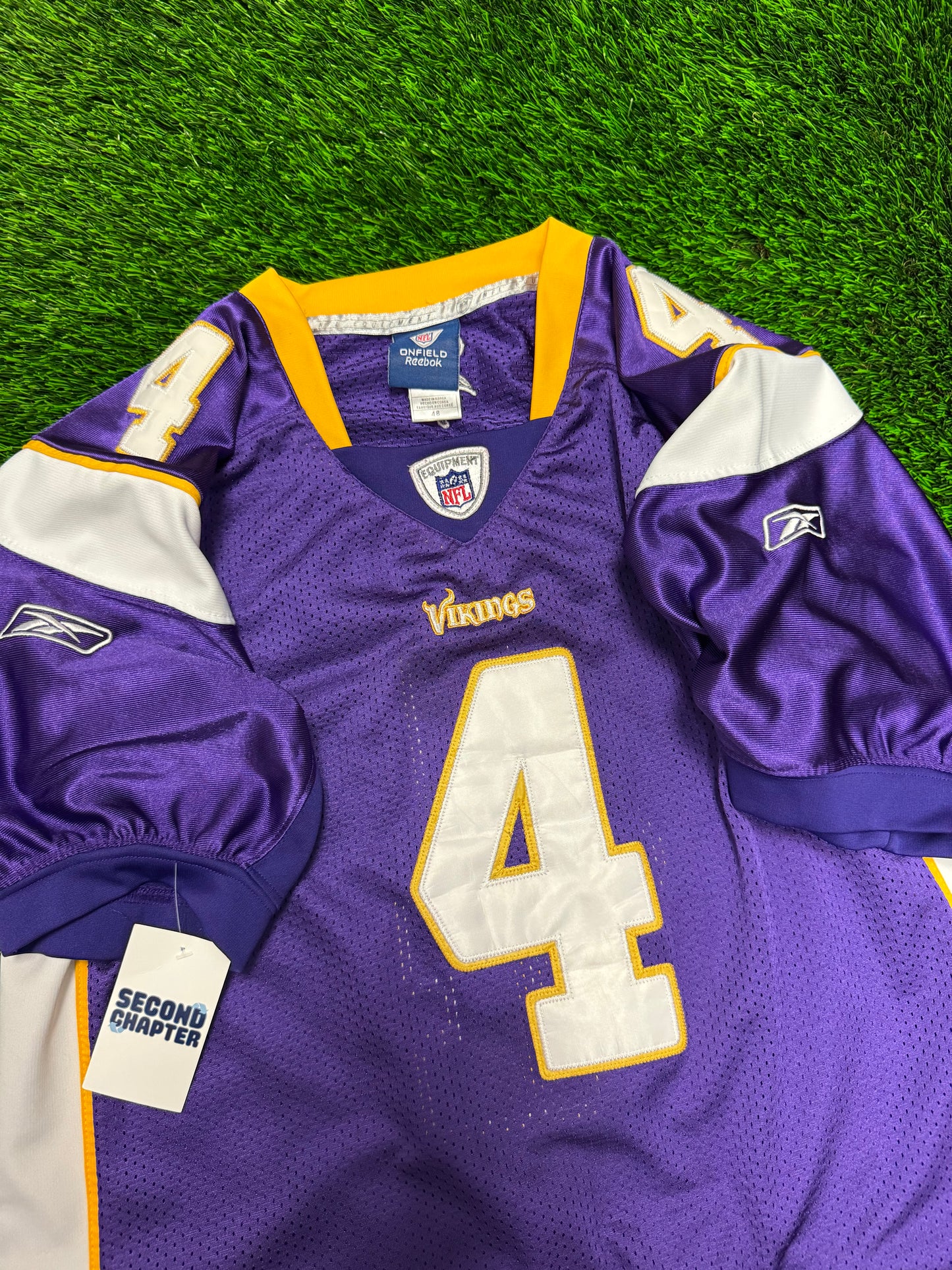 Minnesota Vikings Brett Favre #4 Reebok On Field Stitched Jersey (L)