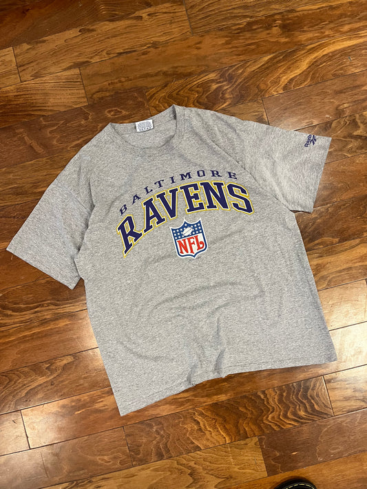 1996 Baltimore Ravens Grey Reebok Tee (L)