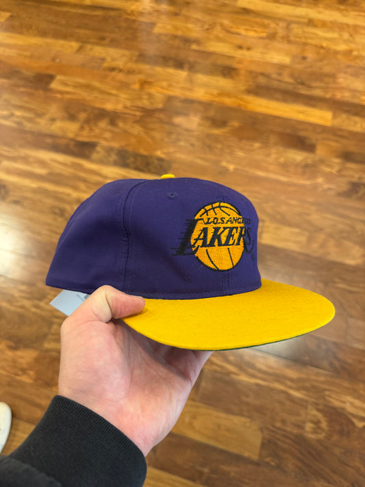 1990s Los Angeles Lakers Twins Snapback Hat (OS)