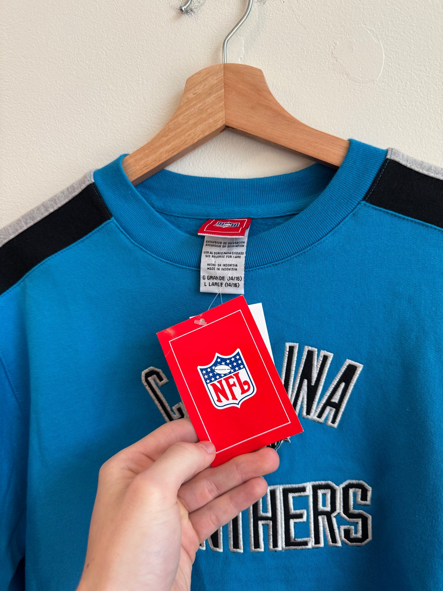 00s Carolina Panthers Vintage Deadstock Crewneck (Youth L)