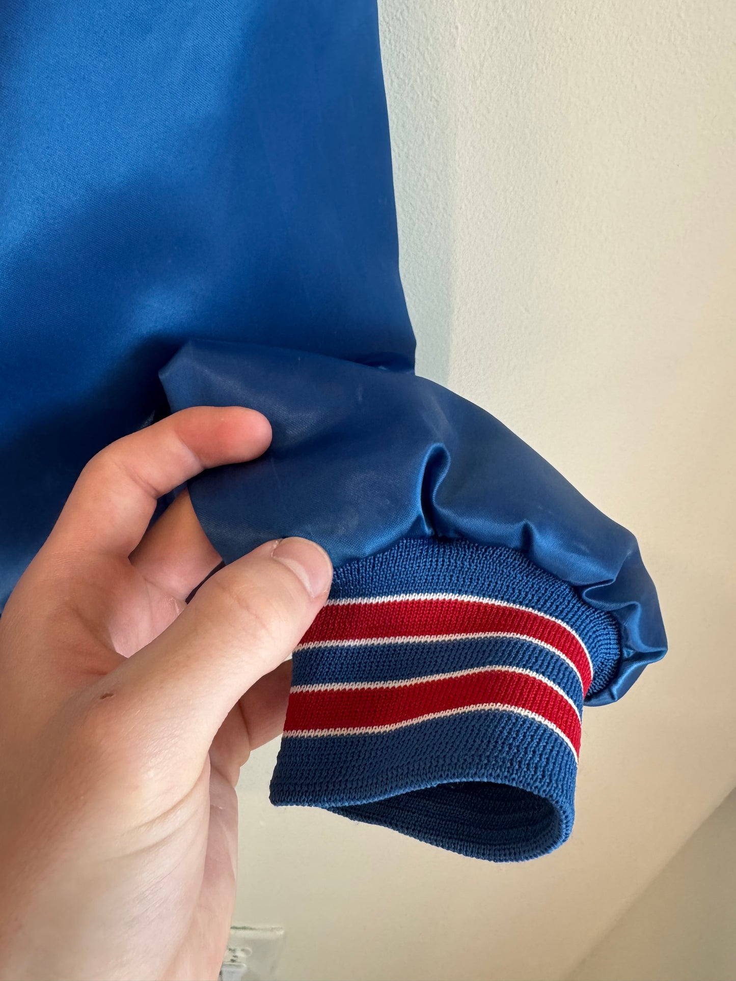 90s New York Giants Chalk Line NFL Satin Jacket (L)
