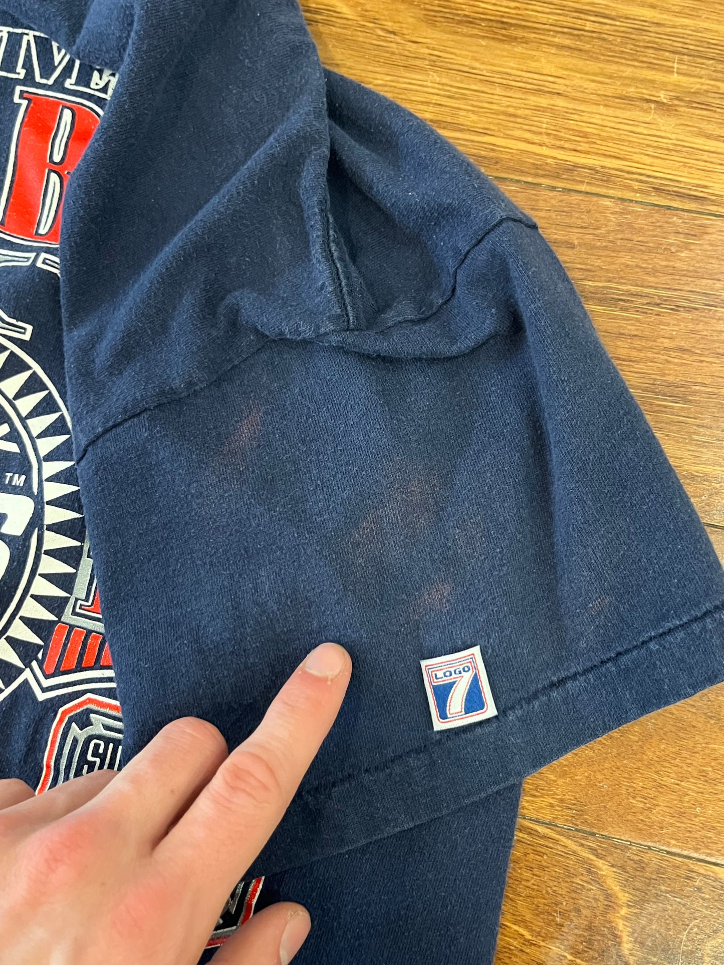 1990 New York Giants Super Bowl Logo 7 Tee (M)