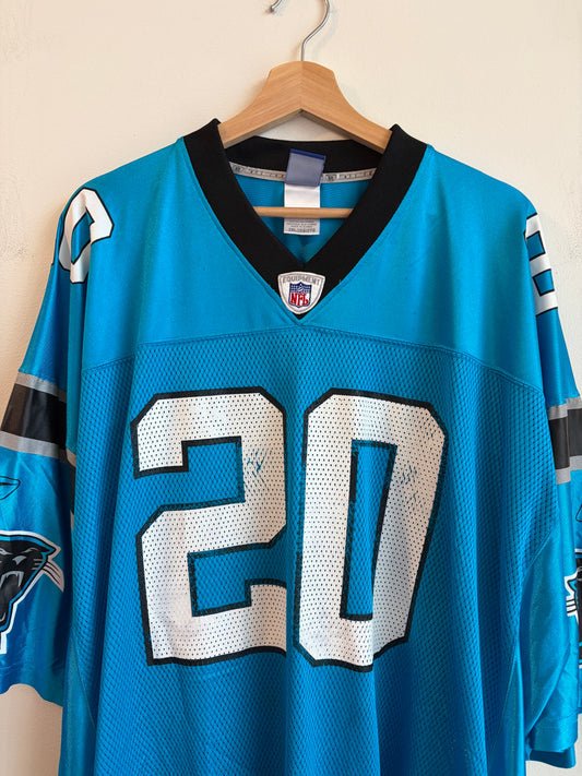 00s Carolina Panthers Deshaun Foster Blue Reebok Jersey (XXL)
