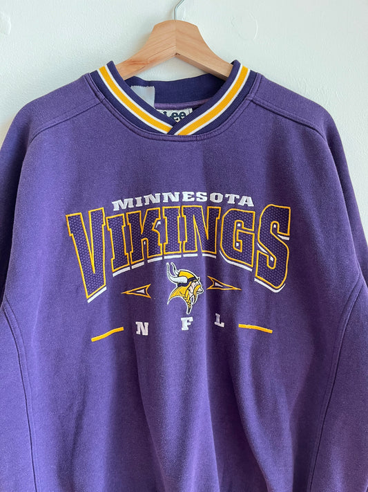 90s Minnesota Vikings NFL Lee Purple Crewneck (L)