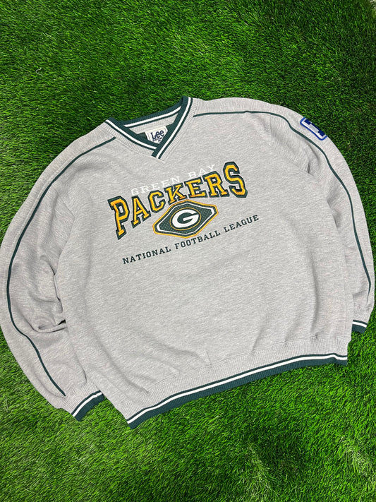 90s Green Bay Packers Embroidered Lee Crewneck (L)