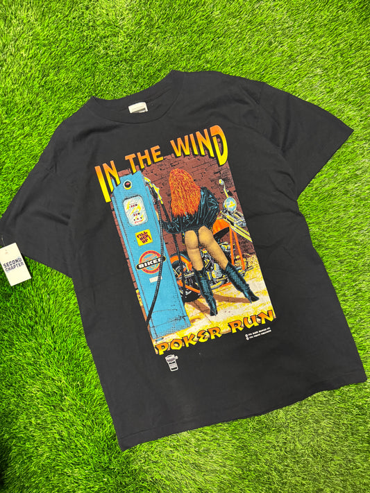 1995 Easy Riders Poker Run Vintage Shurte Graphics Tee (XL)