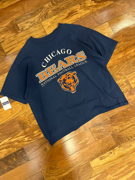 90s Chicago Bears NFL Spell Out Boxy Tee (XXL)