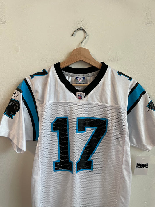 00s Carolina Panthers Jake Delhomme Reebok Away Reebok Jersey (Youth L)