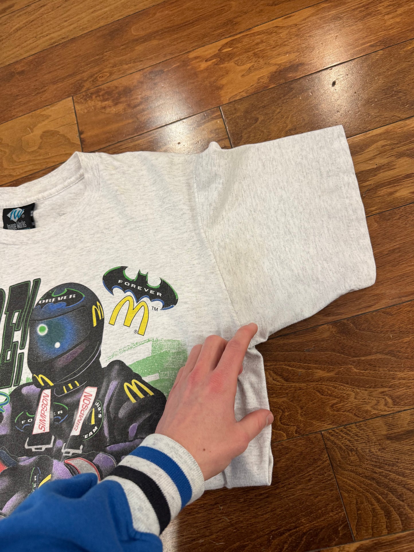 1995 Bill Elliot Vintage Nascar Batman Forever McDonalds DC Racing Tee (L)