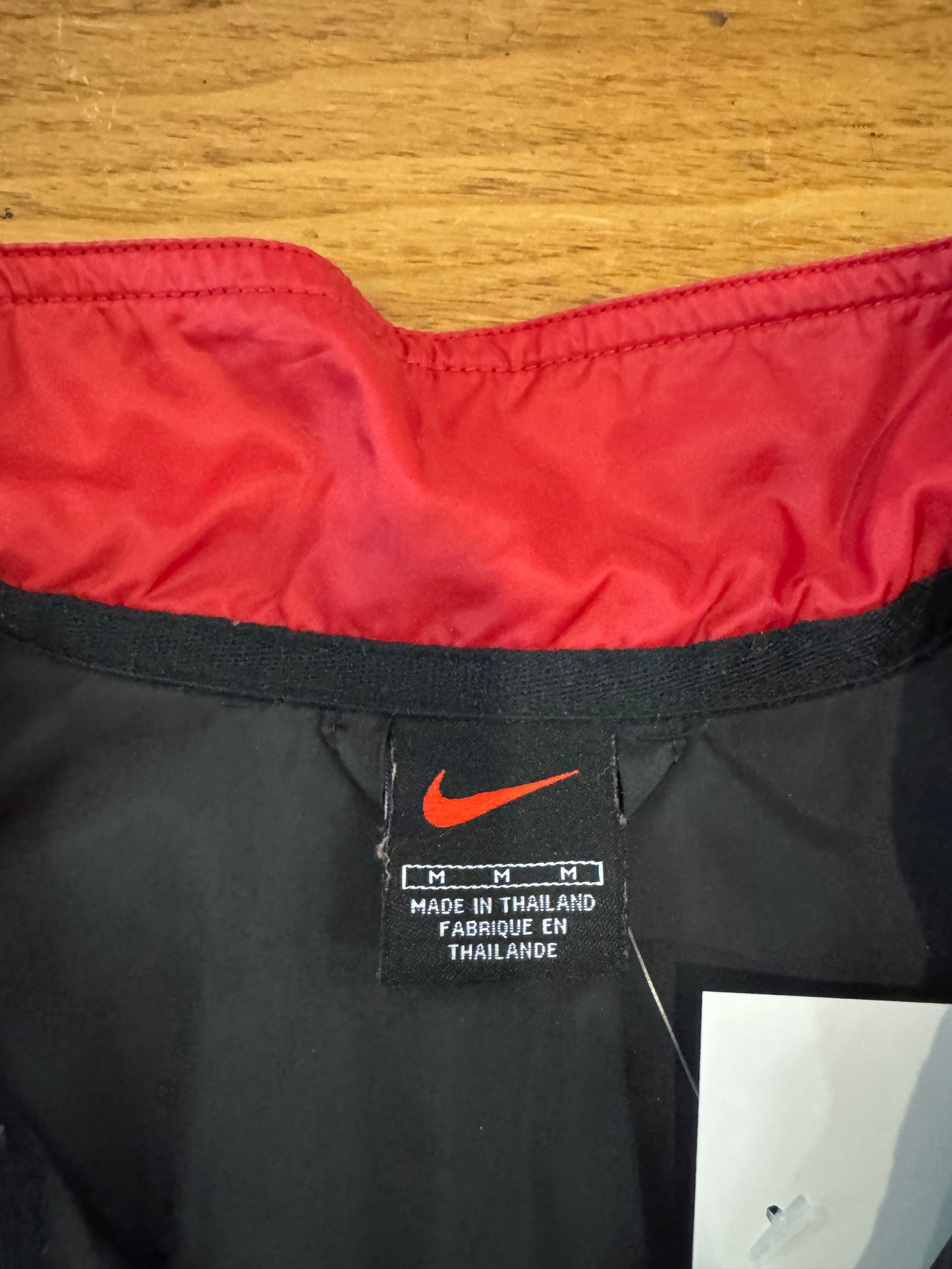 00s Nike Red/Black Parka Essential Windbreaker (M)
