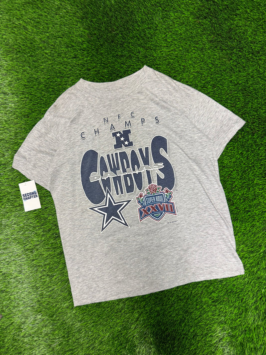 1993 Dallas Cowboys NFC Champs Vintage NFL Tee (L)
