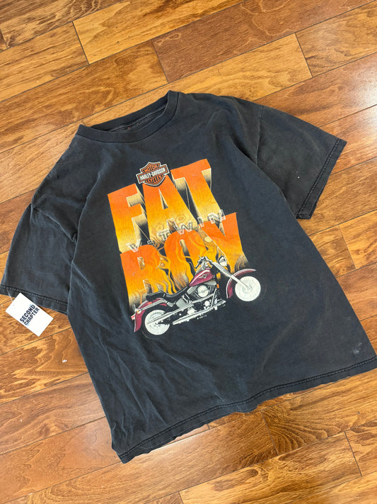 1999 Harley Davidson Fat Boy Faded Vintage Tee (L)