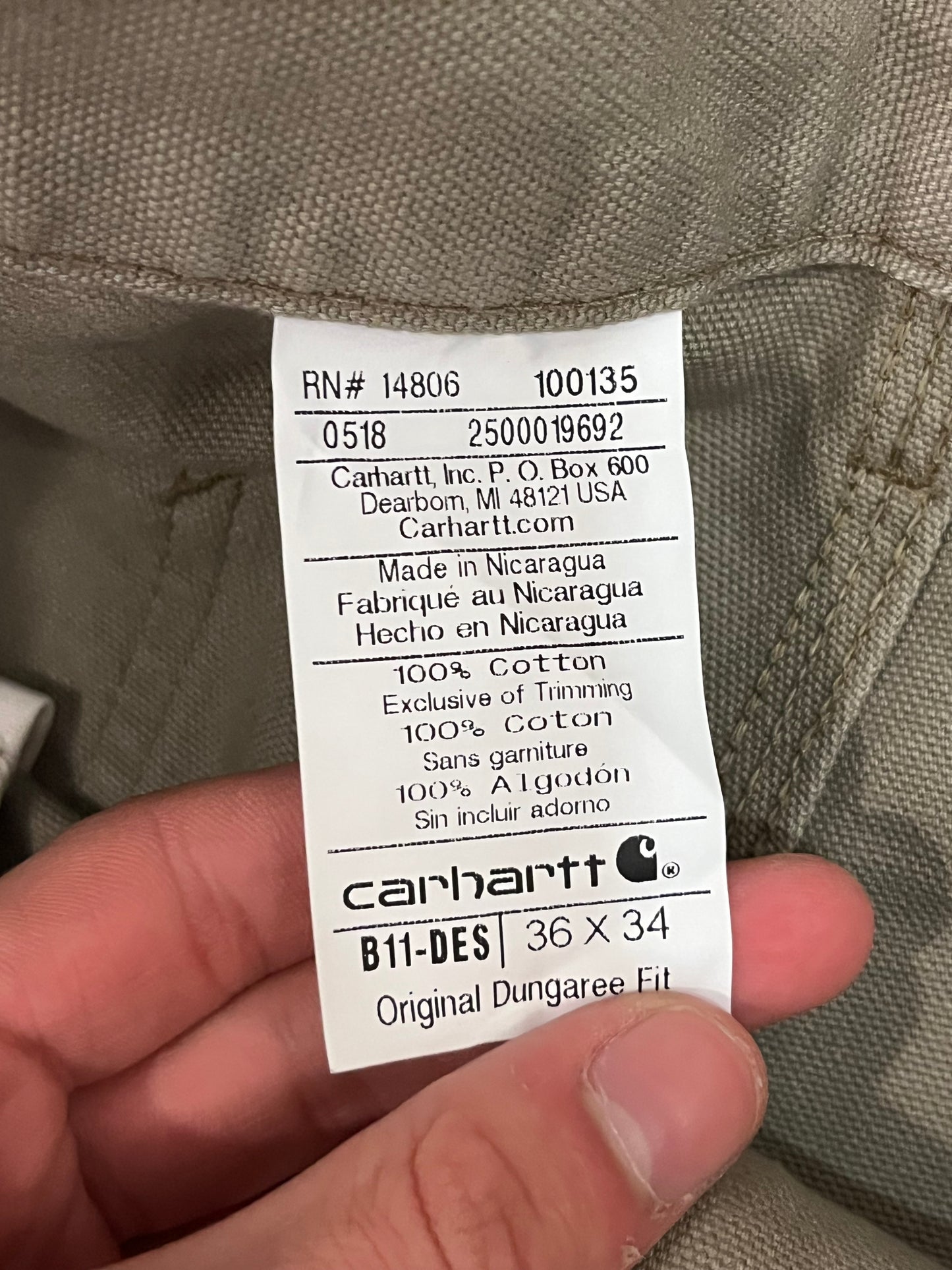 2018 Carhartt Deadstock Workwear Pants (36x34)