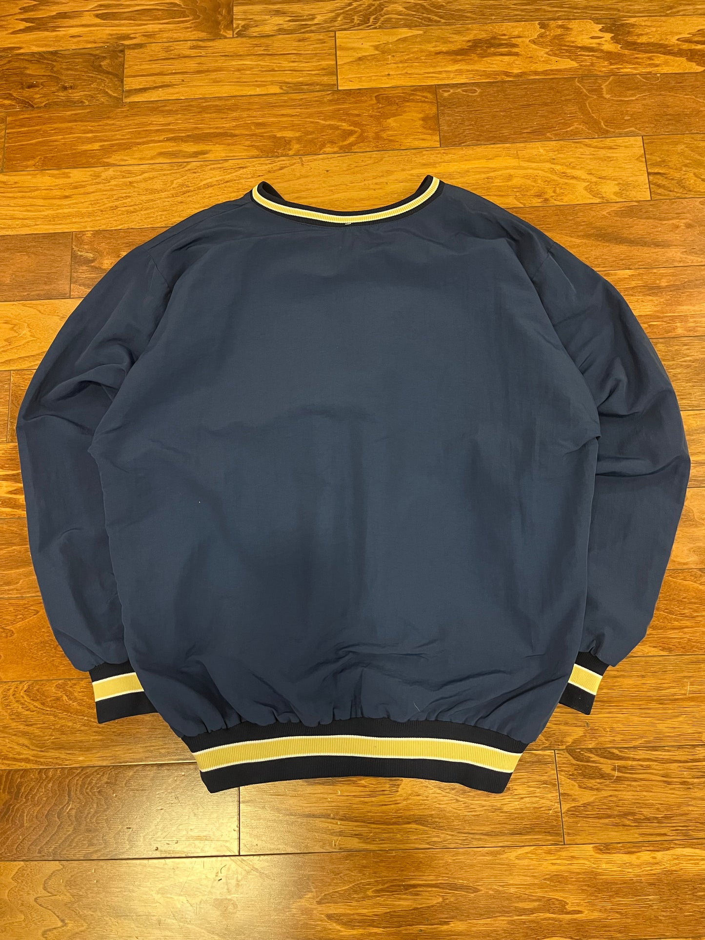 90s University of Pittsburgh Navy Spell Out Windbreaker (XXL)