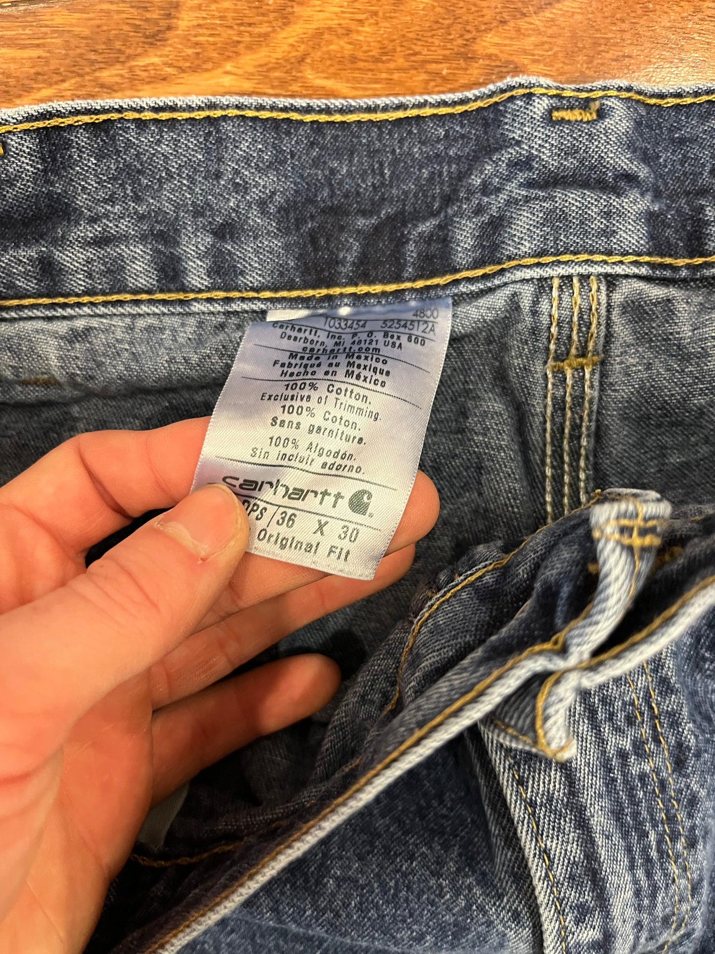 2018 Carhartt Dark Blue Carpenter Shorts (36)