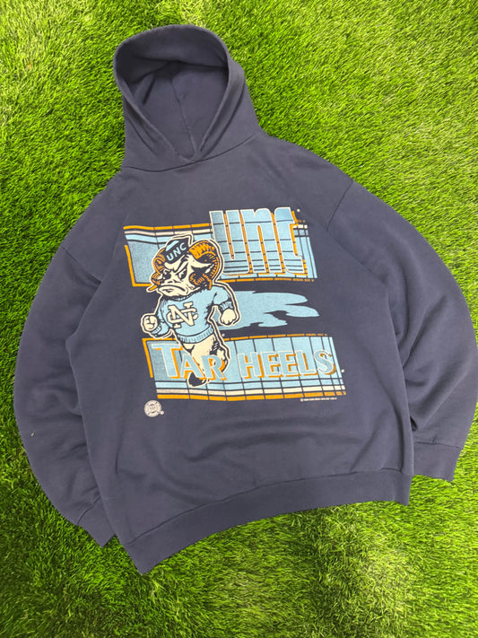 1994 University of North Carolina (UNC) Tar Heels Mascot Vintage Hoodie (XL)
