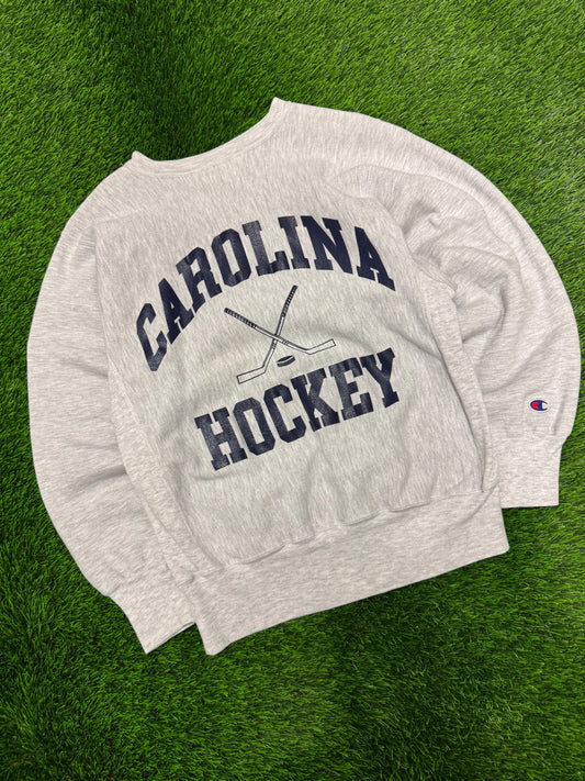 90s University of North Carolina UNC Field Hockey Vintage Champion Reverse Weave Crewneck (M)