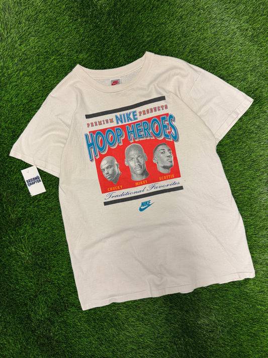 90s Nike Hoop Heroes Barkley Jordan Pippin Vintage Tee (XL)