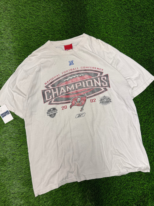 2002 Tampa Bay Buccaneers NFC Champs Reebok Tee (L)