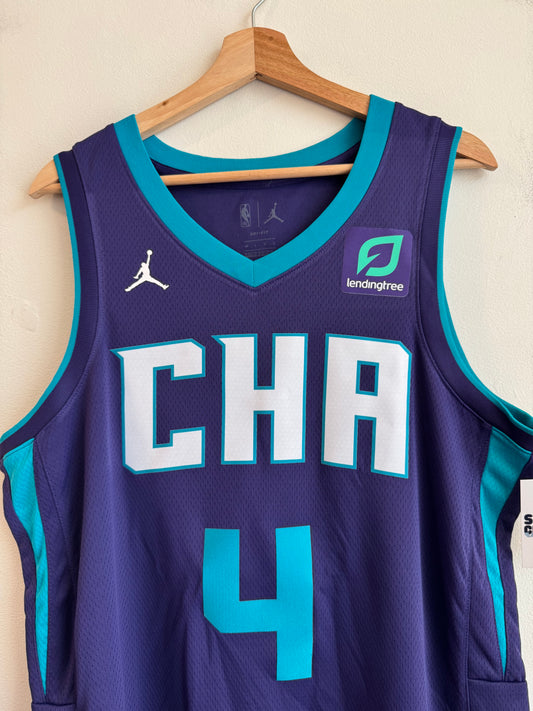 2019 Charlotte Hornets Devonte Graham Jordan Swingman Purple Jersey (L)