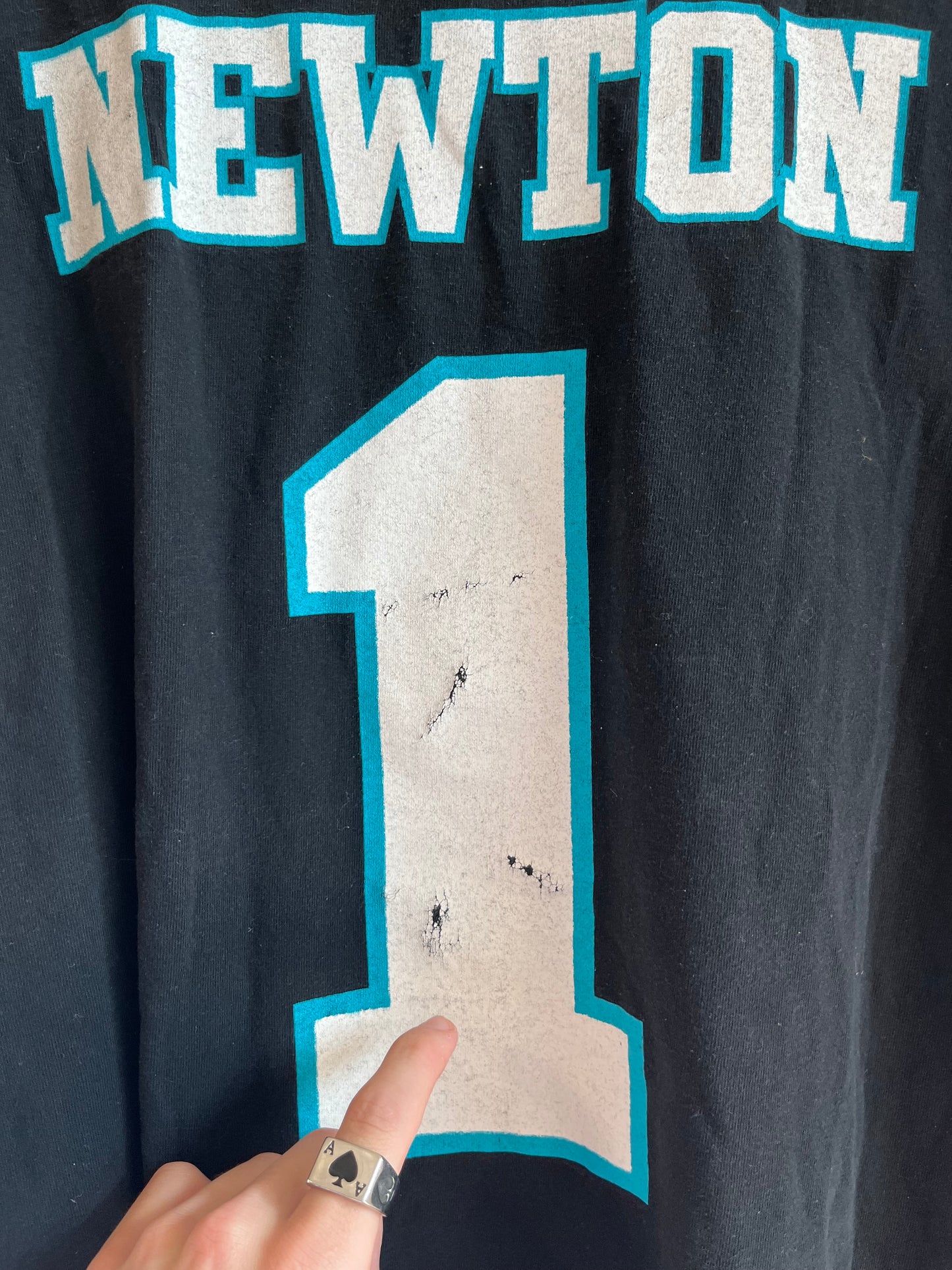 2010s Carolina Panthers Cam Newton "Dab on em" Long Sleeve Shirt (XL)