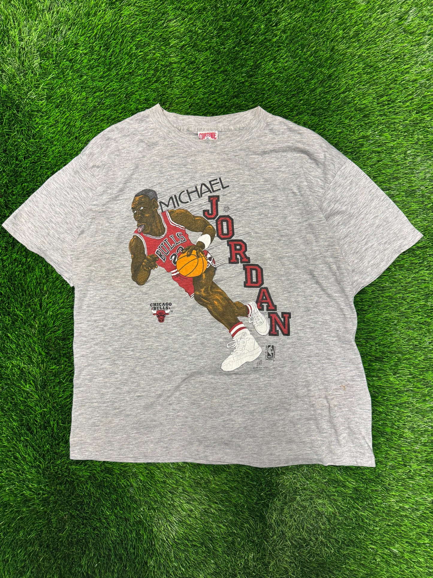 1986 Michael Jordan Bulls Caricature Rare Graphic Tee (XL)