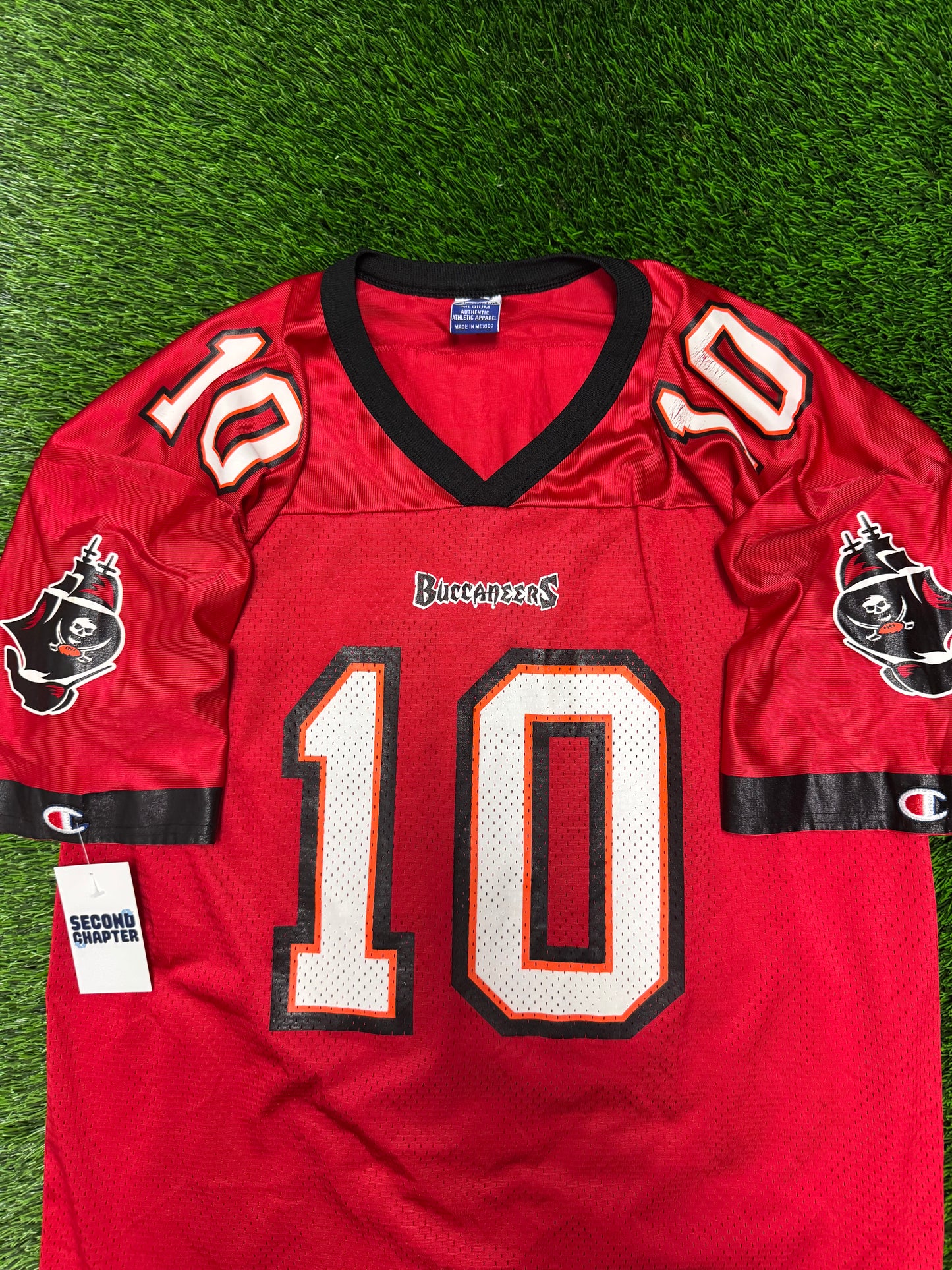 90s Tampa Bay Buccaneers Shaun King #10 Vintage Champion NFL Jersey (M)