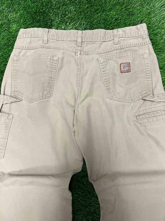 Carhartt Beige Carpenter Workwear Carpenter Pants (36 x 30)