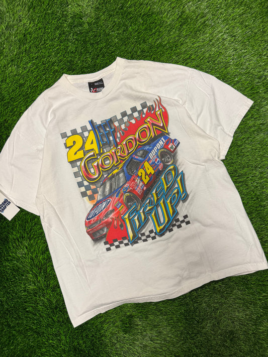 2001 Jeff Gordan Flames Double Sided Tee (L)