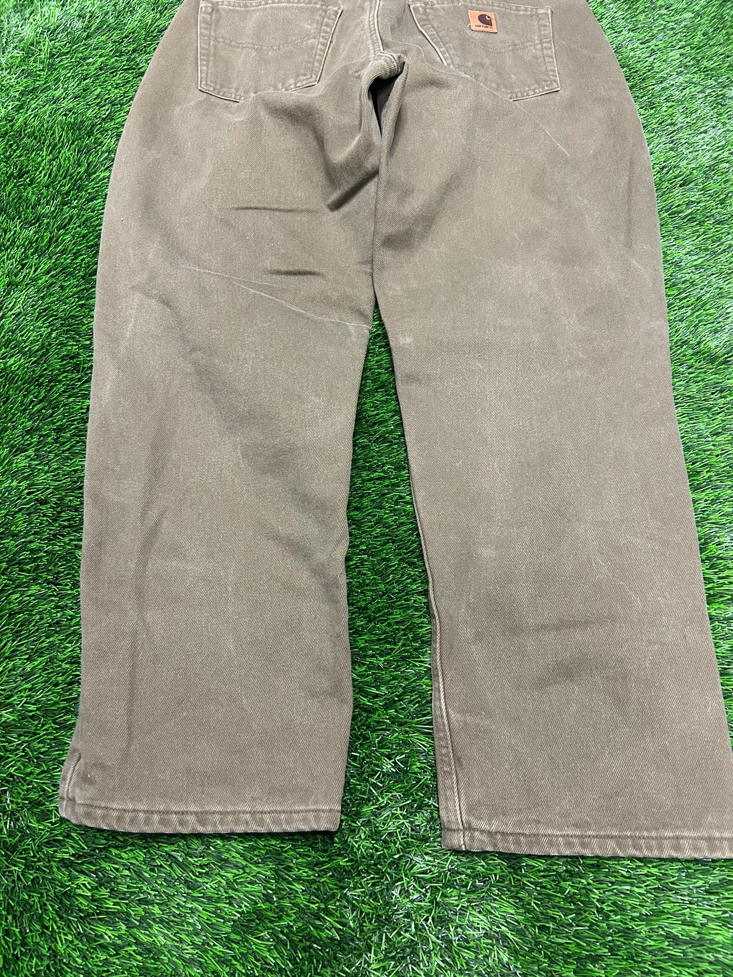 2004 Vintage Carhartt Flannel Lined Ivy Jeans (36 x 30)