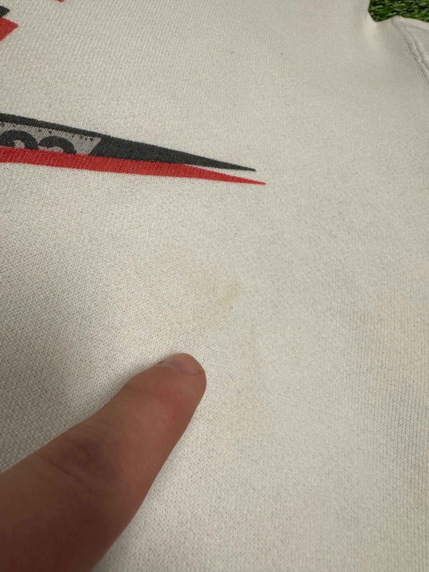 90s Nike Big Logo Spell Out White Vintage Crewneck (M)