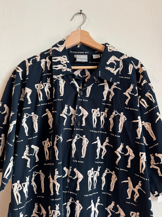 00s Playboy SS AOP Button Up Shirt (XL)