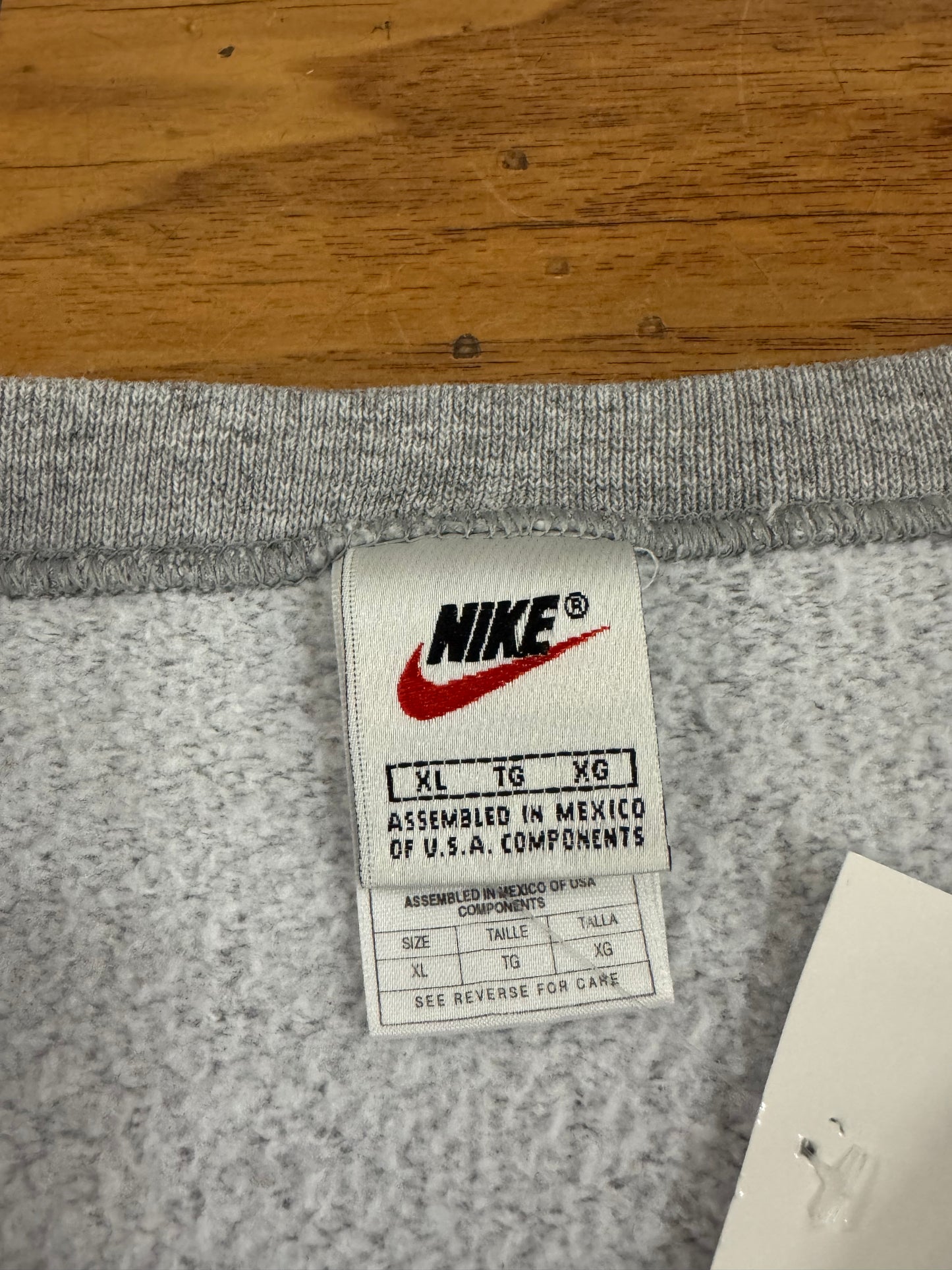 90s Nike Essential Swoosh Gray Boxy Crewneck (XL)