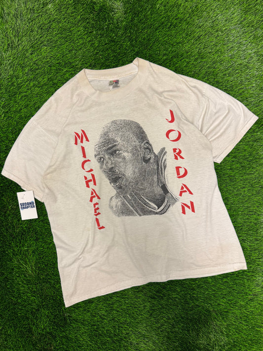 90s Michael Jordan Vintage Big Face NBA Tee (XL)