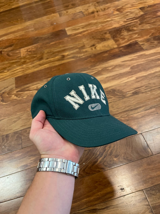 90s Nike Spell Out Green Essential Hat (OS)