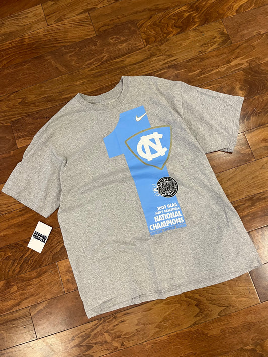 2009 UNC National Champs Grey #1 Tee (L)
