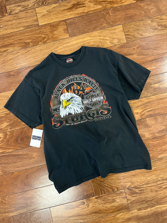 2004 Harley Davidson Sturgis Flames Graphic Tee (L)