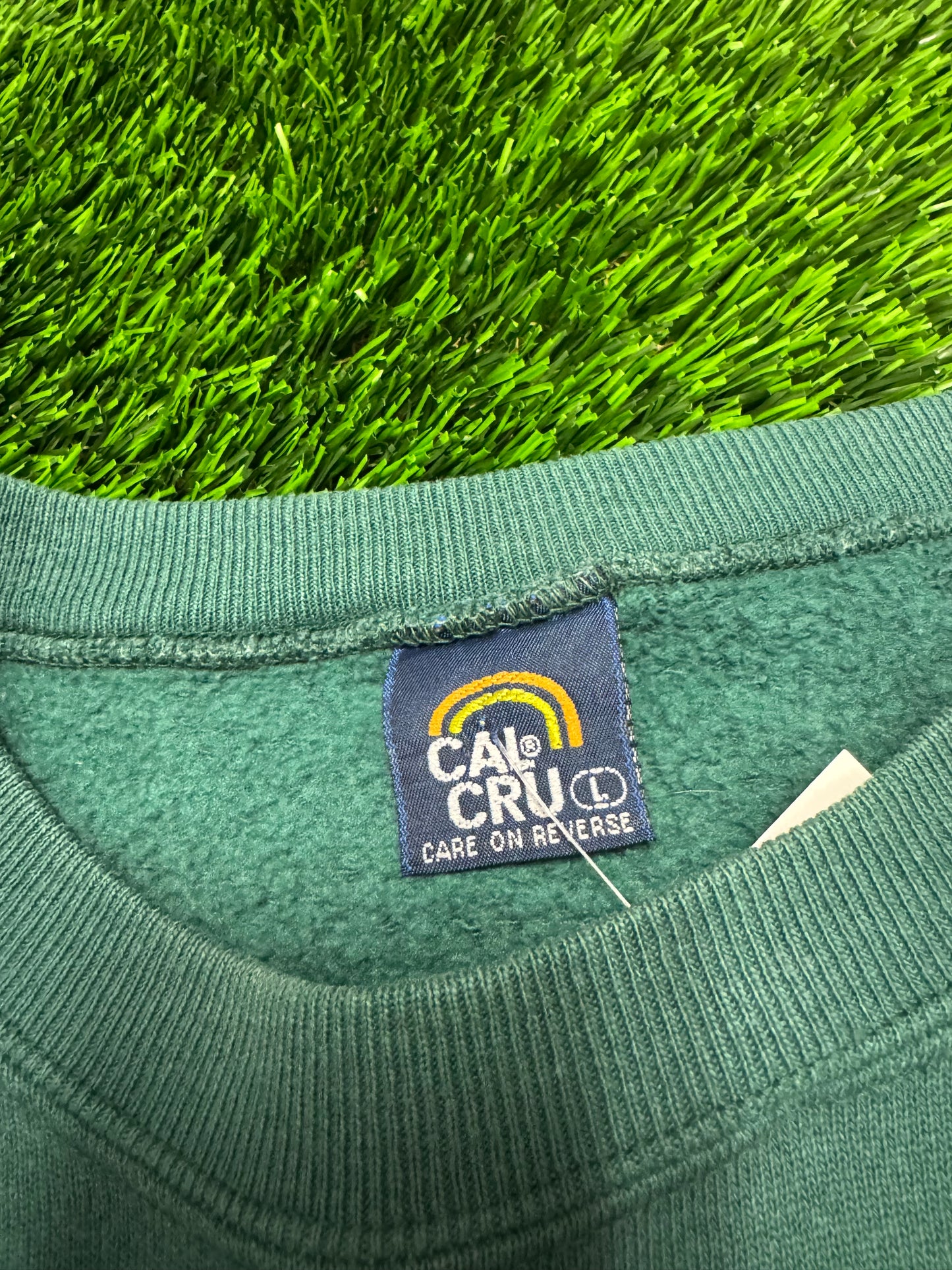 00s University of North Carolina UNC Green Paisley Letters Vintage Crewneck (L)