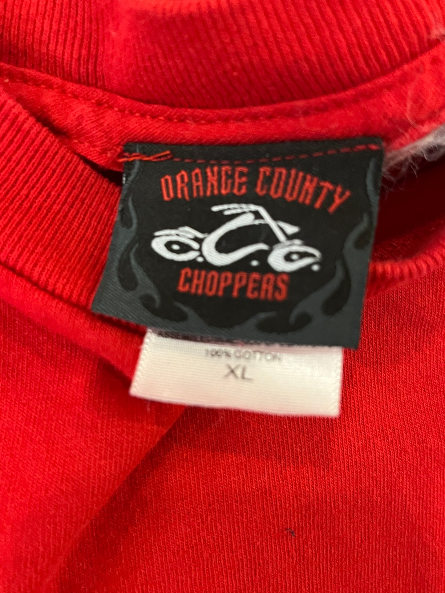 00s Orange County Choppers Red Graphic Tee (XL)