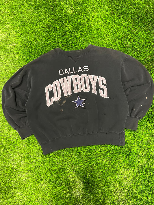 90s Dallas Cowboys Thrashed Logo Athletics Crewneck (XL)