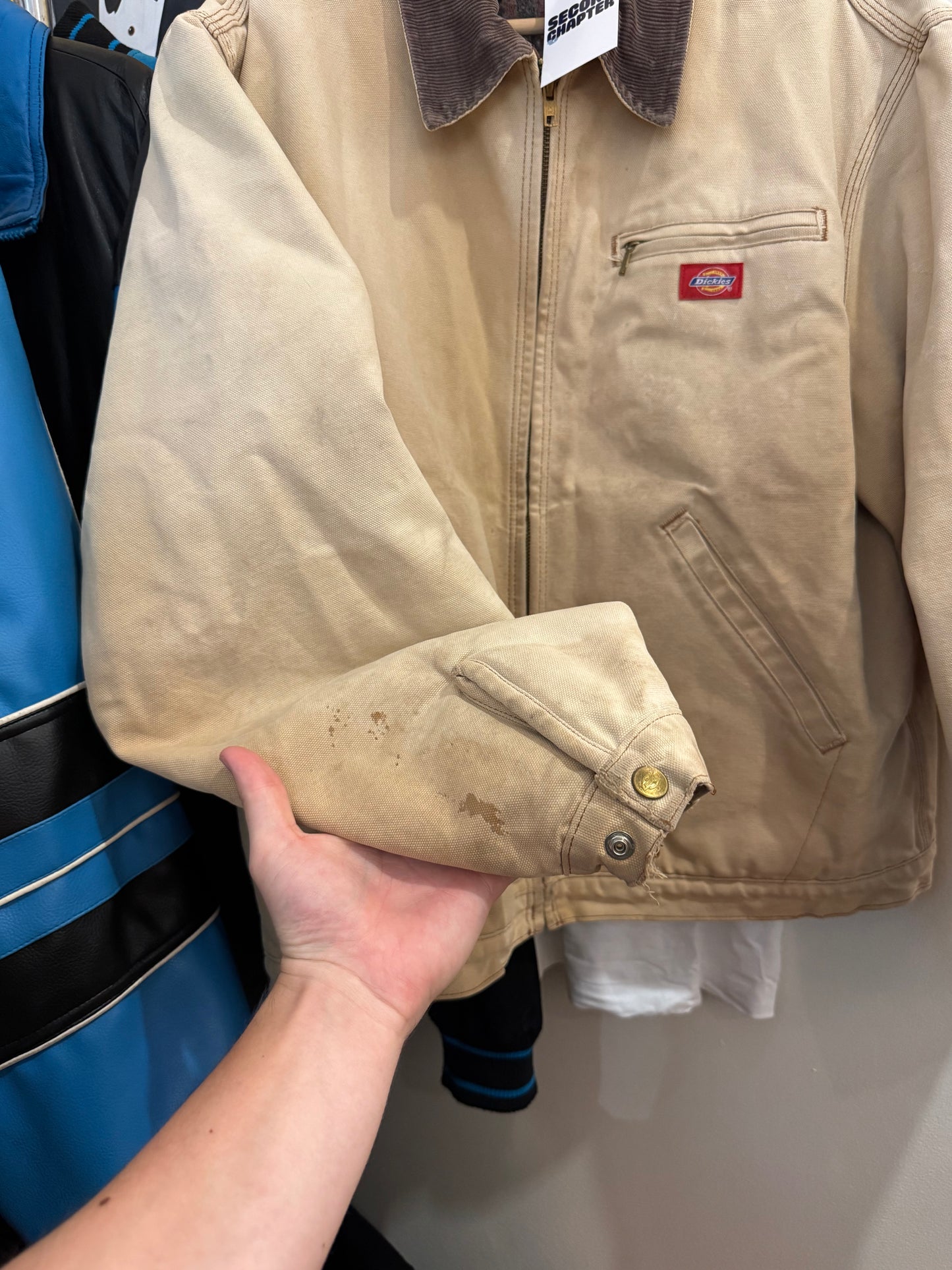 1990s Dickies Faded Distressed Tan Jacket (L)