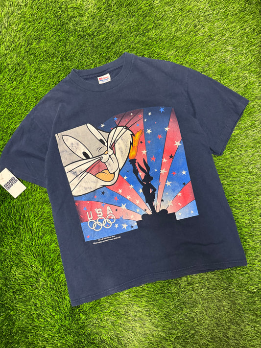 1995 Bugs Bunny Olympics Looney Tunes Graphic Tee (L)