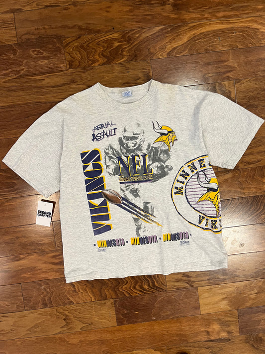 1991 Minnestoa Vikings NFL Wrap Around Graphic Tee (XL)