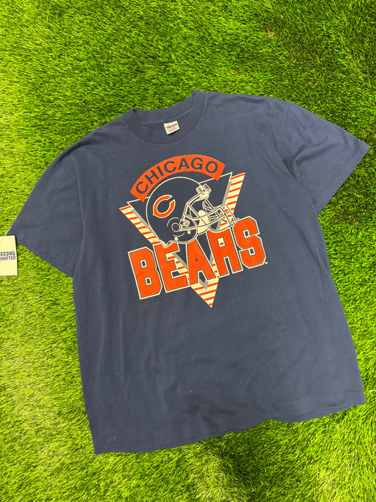 90s Chicago Bears Trench Spell Out Tee (XL)