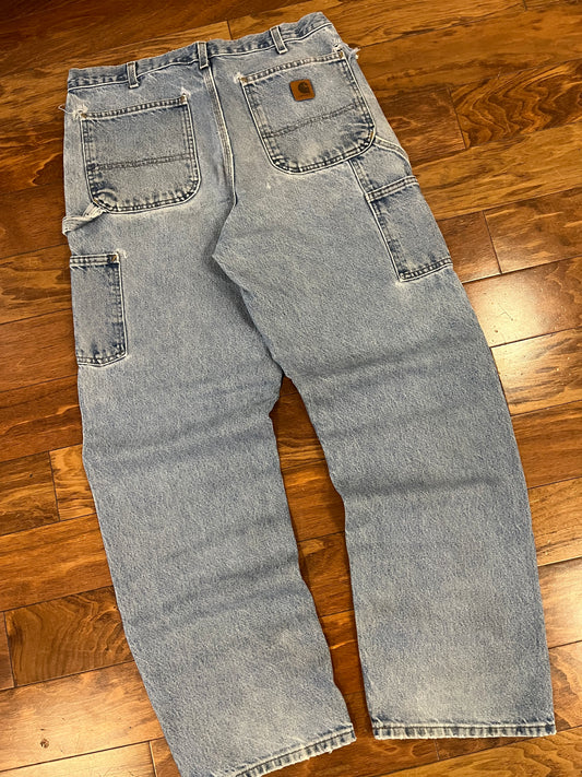 2015 Carhartt Light Wash Carpenter Jeans (34 x 32)