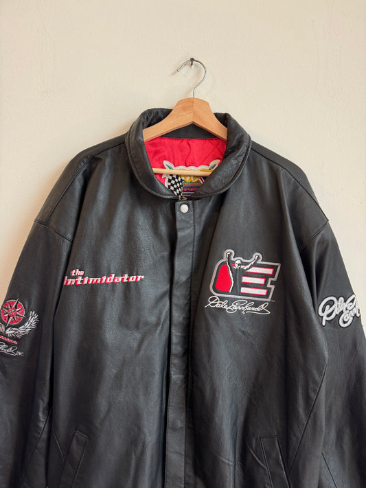 90s Dale Earnhardt Jeff Hamilton Racing The Intimidator Leather Jacket (XXL)